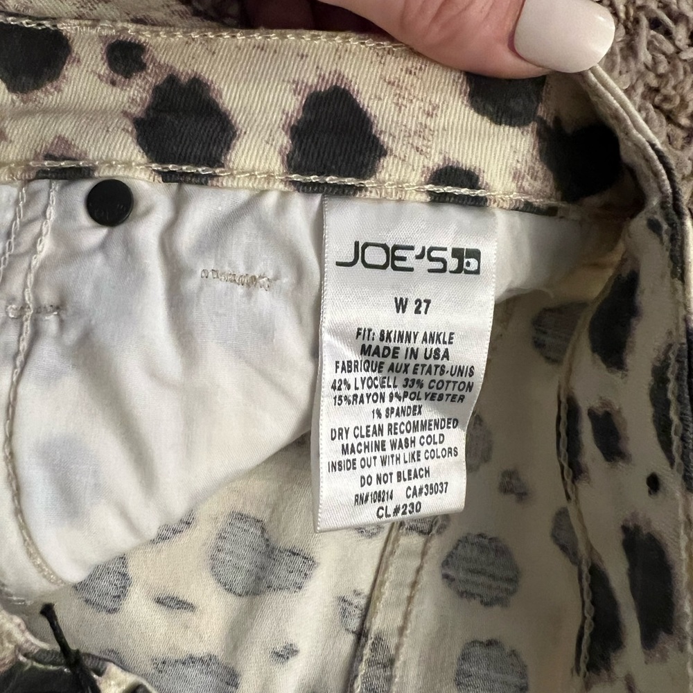 Joes jeans leopard print skinny jeans - Picture 3 of 6